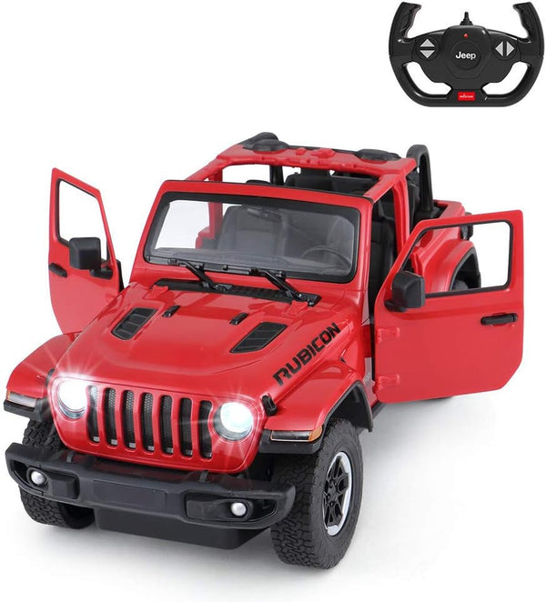 RASTAR Off-Road Remote Control Car, 1:14 Jeep Wrangler JL RC Racing Vehicle Toy for Kids and Adults, 2.4Ghz RED