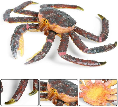 Set, Gemini&Genius King Crab and Spider Crab Toys Marine Animals Toys Sea Animal Action Figures Gift Great