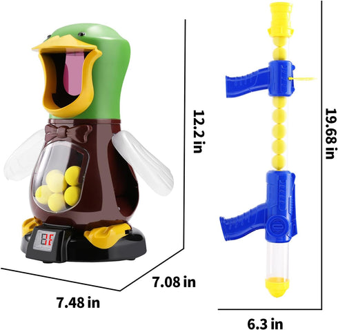 Babyhome Duck Shooting Toys for Kids 3-5 Years, 2 Packs of Toy Foam Blasters with Movable Target for Boys Girls