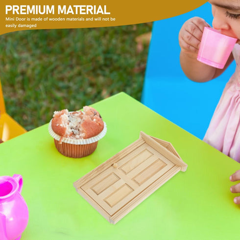 1 12 1 12 Zerodeko Dollhouse Door Scale, Mini Wooden Door, Dollhouse Front Scale, Mini Wooden for Dolls DIY Furniture