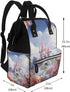 OUSIKA Backpack Daypacks Flower and House Print Diaper Bag Multifunction Laptop Travel Large Nappy Bag, Black, One Size