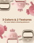3 Packs Baby Teething Toy - Silicone Teething Mitten for Over 3 Months, BPA Free, Pink, Caramel & Coral Red