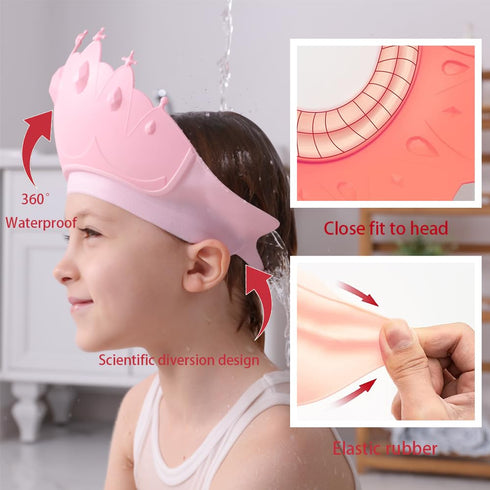 TinyGuardian set 0-9 Baby Shower Cap Shield, Baby bath shower cap, Visor Hat for Eye and Ear Protection for Years Old