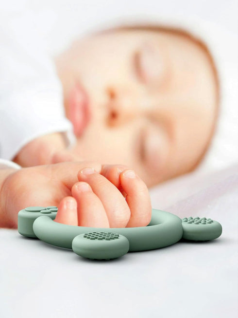 3 Pack 0-12 PandaEar Silicone Teething Toys - Baby Teething Rings, BPA Free Teether for Months, Soothing Sore Gums
