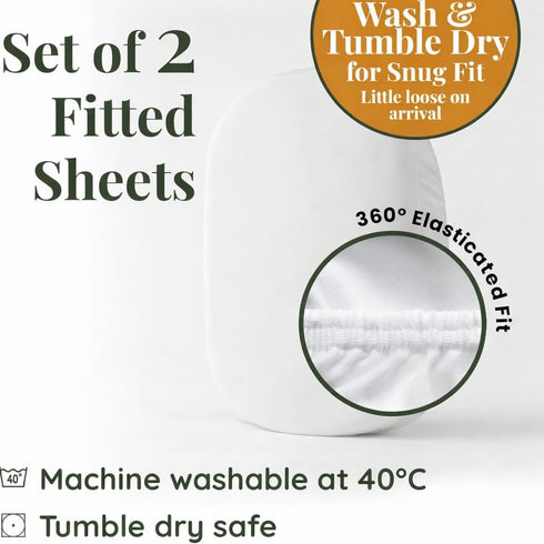 Simmons GOTS Organic Bassinet Sheets Compatible with Halo Bassinest Swivel Sleeper, Delta Children Kids Bassinet, Arms