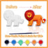 Funto Animal Painting Kit for Kids, 27 PCS Arts and Crafts Set, Paint Your Own Figurines with Magnet