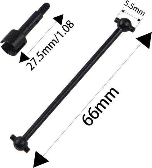 ShareGoo Steel Drive Shaft & Wheel Stub Axle Adapter for WLtoys 144001 1/14 RC Car Buggy Upgrade Parts