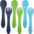 Nuenen 6 Pieces Silicone Baby Feeding Forks and Spoons Set - Hot Safety First Stage Self Feeding Supplies Mini Kids