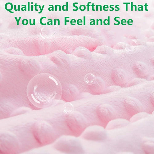 Baby Blanket - Super Soft Minky Blanket with Double Layer Dotted Backing, Pink Flamingo Security Blanket for Newborns