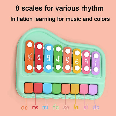 2 1 1-3 8 in Baby Piano Xylophone for Toddlers Years Old, Multicolored Key Keyboard Baby Xylophone Piano, Preschool
