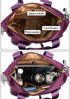 MINTEGRA Waterproof Multi Pocket Nylon Tote Bag for Women