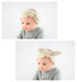 IZUS Baby Girl Turban Headband - Warm Rabbit Knot Hair Band, Knit Head Wrap for Newborn, Toddler, Children (Red + Beige)