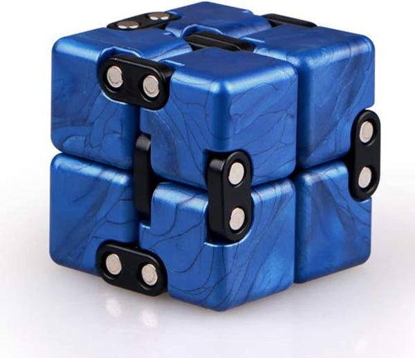 QIYI Little Golden Elephant Upgraded Infinity Cube Fidget Toy, Cool Mini Gadget for Stress Relief, Sapphire