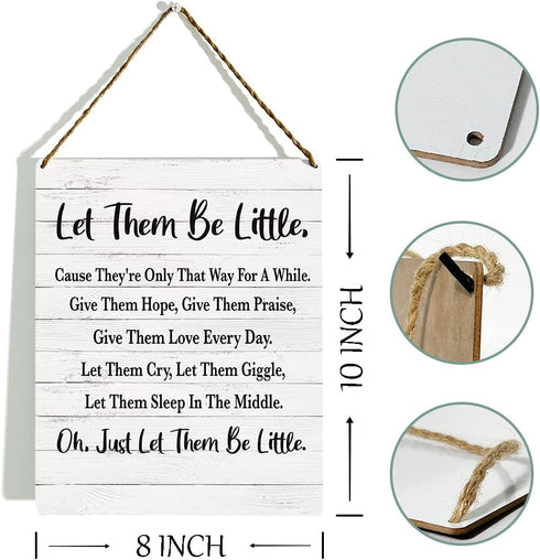 KongMoTree 8x10 Inch(GMS628) Let them be little, Nursery Quotes Wall Art, Nursery Quote Sign, Nursery Sign, Nursery