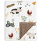 HOMRITAR Baby Blanket, Soft Lightweight Minky, Farm Animals Design, 30 x 40 Inch