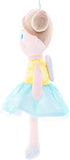 Gloveleya Dolls First Baby Girl Gifts, Soft Stuffed Doll Yellow, 15" with Gift Bag