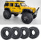 RCLIONS 4pcs Rubber Micro 1" RC Wheel Tires with Foam Insert for 1/24 Axial SCX24 AXI00001 AXI00002 Deadbolt