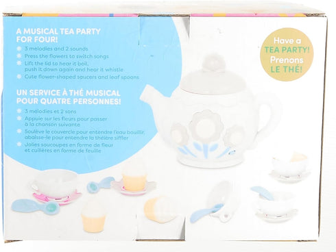 Battat Play Circle Singing Teapot – Toy Food Pretend Play Kitchen Set – 17 Pcs for 3 Years +