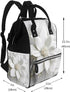 FHEDVBN Backpack Mummy Backpacks Daypack Flower Diaper Bag for Women Multifunction Waterproof for Mom Dad, Large