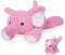 5 lbs 27" Pink Weighted Elephant Stuffed Animal, Giant Plush Pillow Huggable Plushie for Kids and Adults