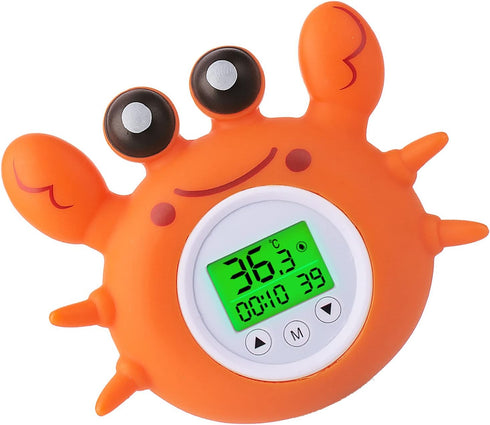 Wemay Bath Thermometer with Room Temperature Tri-color Backlit Display Fahrenheit and Celsius Lovely