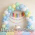 50Pcs 12 Inch 1st Blue and Green Balloons, Baby Shower Balloons Pastel Light Green White Baby Blue Yellow for Kid Boy