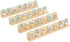 Set 4 13-Inch, Juvale Dominoes Holders of Wooden Trays - Natural Wood - Customizable Unfinished Racks for Mexican Train