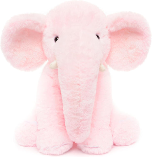 13" Pink Elephant Stuffed Animal, Plush Toy for Kids, Baby Shower, Bedtime, Birthday Gift