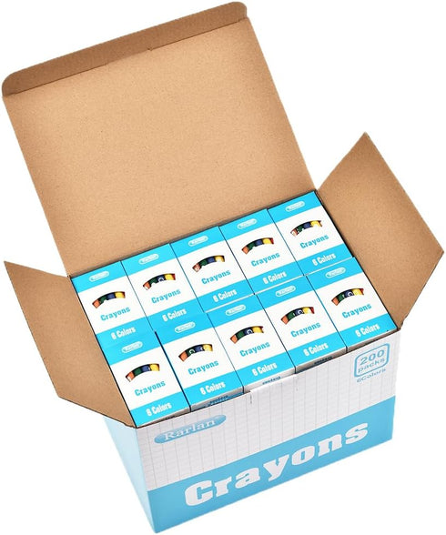 Rarlan 6 200 1200 Count Crayons Bulk, Colors, Boxes, Crayons