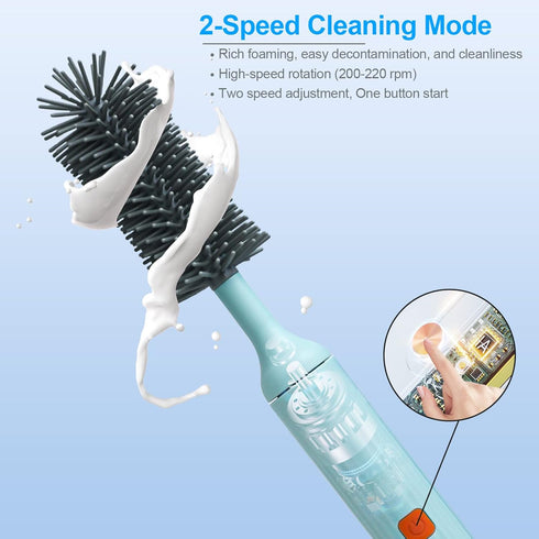 soarup90000 Electric Bottle Brush Cleaner Kit with Rechargeable Baby Bottle Brush Cleaner, Pacifiers Cleaner,Gap
