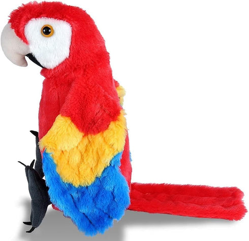 Wild Republic Cuddlekins Scarlet Macaw Plush Stuffed Animal, 12 Inches, Gifts for Kids