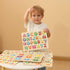 6 Pack Set 3 4 5 GRINNNIE Wooden Peg Puzzle for Toddlers, Toddler Puzzles for Years Old (Alphabet Number Shape Animal