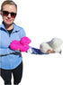 (3 Pack) (8" 5") (3 Pack Zugar Land Soft Shaggy Puffer Dog Toy x Filled with air for a Fun Squishy Stretchy Fidget