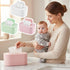 CTDWNT Portable Baby Wipe Warmer, Large Capacity Moist Wipe Dispenser with LED Display, Quiet & Even Heating, Diaper