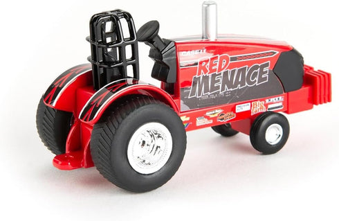 Case IH 1/64 47569 Red Menace Pulling Tractor with Pickup Truck & Trailer
