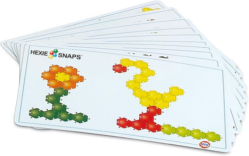 Hexie-Snaps Construction Toy Set - 92 Pieces with Carrying Case, STEM Learning Kit