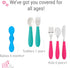 Elk and Friends Kids Silverware Set, Safe Flatware with Silicone Handle, Spoon + Fork + Knife, 6 Pieces
