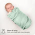6 Pack Bare Home Cotton Flannel Receiving Blanket Mint