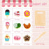 Embosomitr 12PCs Set Set 3 Ice Cream Toy Wooden Cake Toy Cutting Play Pretend Food Play Toy Kitchen with Wooden Knife