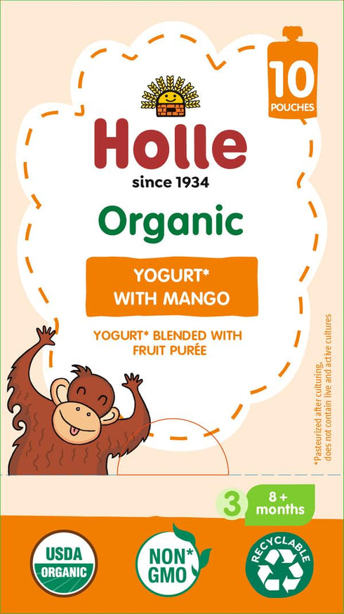 Holle Organic Blueberries Apple & Banana Yogurt Baby Food - 3 OZ