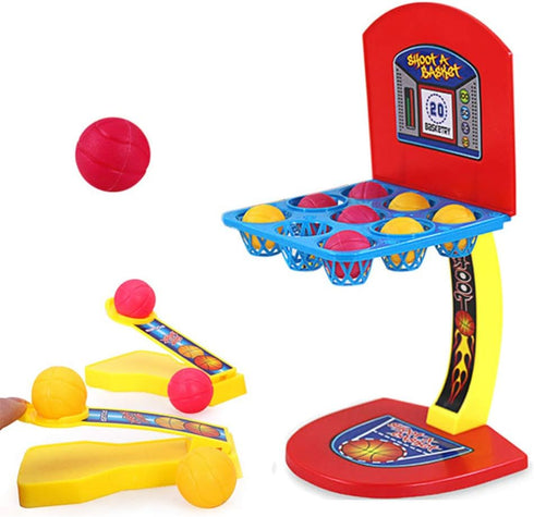jojofuny Tabletop Basketball Hoop Toy, Mini Finger Shooting Sport Game for Children Kids Table Top Fun