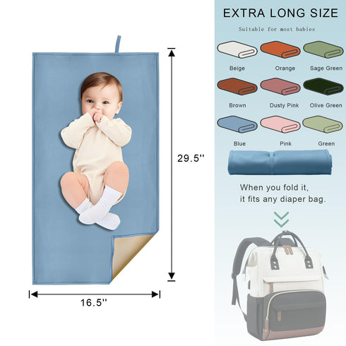 2 Pack (67-15) Baby Diaper Changing Pad, Portable Baby Changing Mat for Travel or Home, Foldable Mat Fits Perfectly