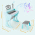 deAO Piano Keyboard Toy for Kids, 25 Keys Music Instruments with Microphone, Birthday Xmas Gift for Girls, Blue