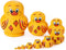 10 Pcs Wooden Yellow Duck Handmade Russian Nesting Dolls Toys, Cute Lovely