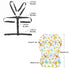 5 1 Set Baby High Chair Seat Cushion Liner Pad Cover Mat and Point Harness Straps