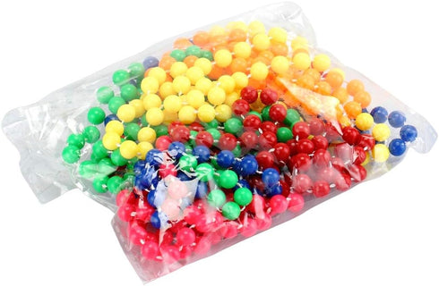BinaryABC Neon Beads Beaded Necklace for 70s 80s Halloween Party Dress Accessories 6pcs (6 colors)