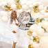 108pcs White Gold Balloon Garland Arch Kit, 5, 10 Inch 12" White Gold Confetti Balloons for Party Decorations
