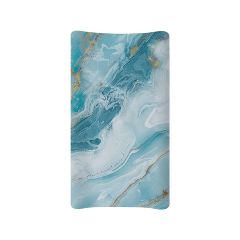 Teal Marble Diaper Change Table Covers Washable Changing Pad Cover for Baby