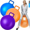 Lewtemi 3 Pcs 29 Inch Bouncing Ball with Handle - Outdoors Hopper Ball Jumping Ball with Air Pump for Exercise
