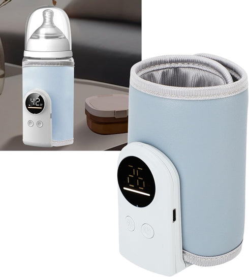 Fockety 18W 2) Portable Bottle Warmer for Travel, Fast Heating USB Powered Travel Bottle Warmer Adjustable Constant